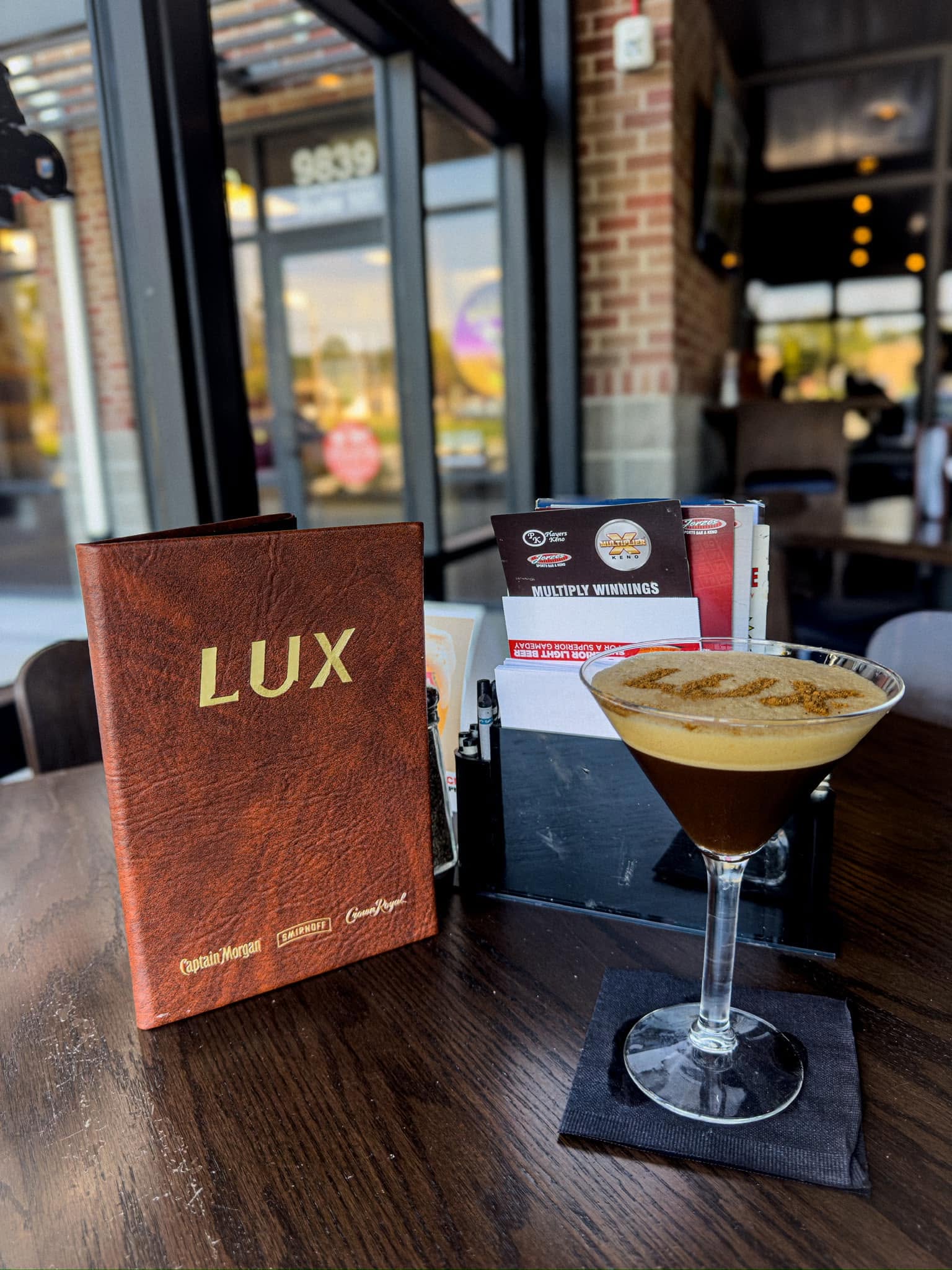 Espresso martini at Lux American Grill